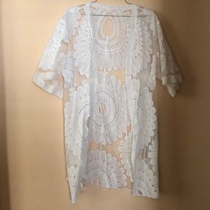 Cream colored cover up